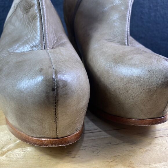 Dolce Vita Women's Size 9.5 Tan Suede Leather Hidden Wedge Bootie Zipper Ankle - Picture 6 of 9